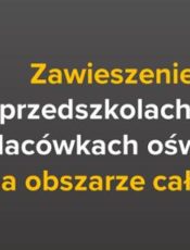 ZAWIESZENIE ZAJĘĆ DYDAKTYCZNO-WYCHOWAWCZYCH – KOMUNIKAT MEN