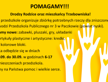 APEL Z PROŚBĄ O POMOC