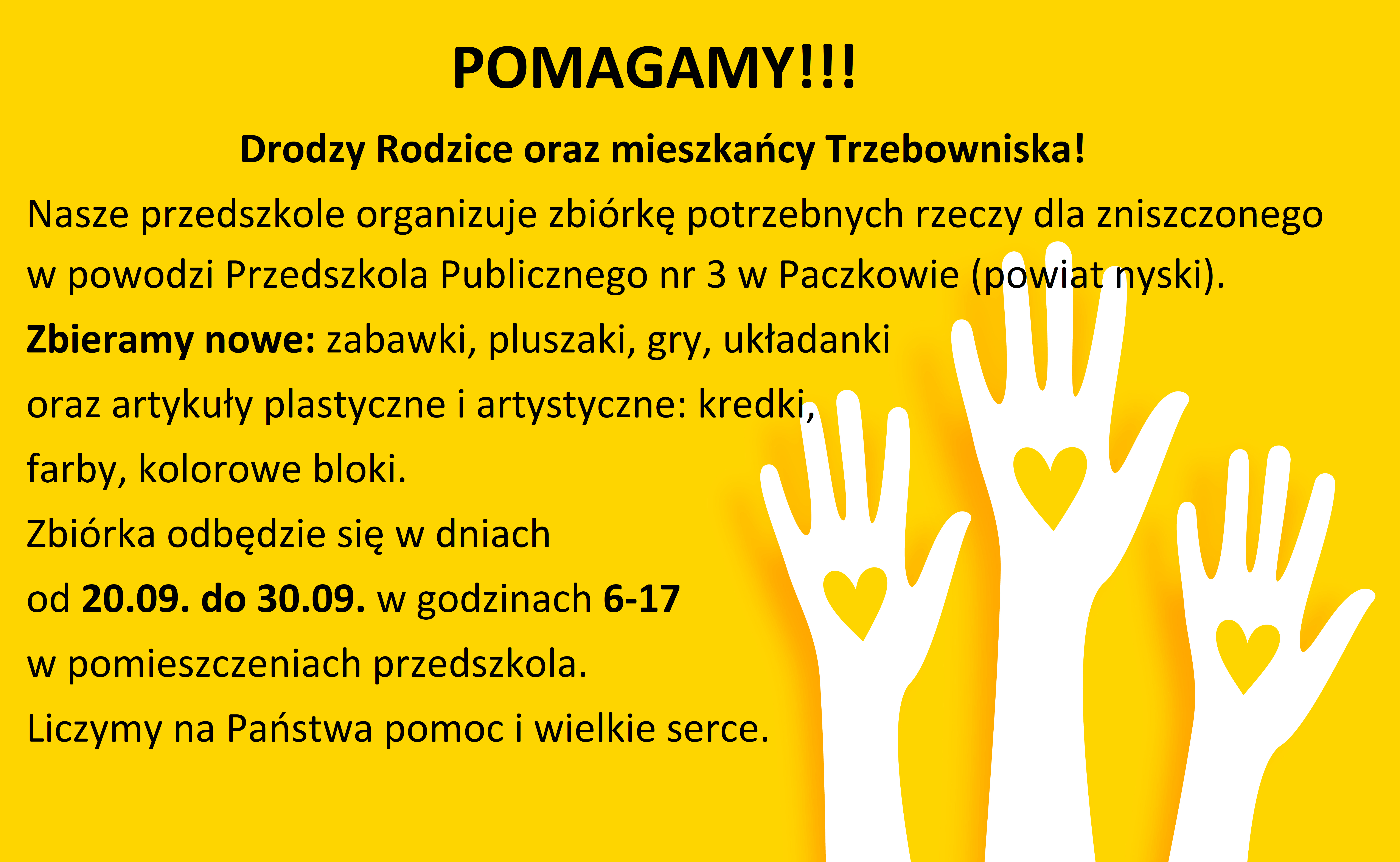 APEL Z PROŚBĄ O POMOC